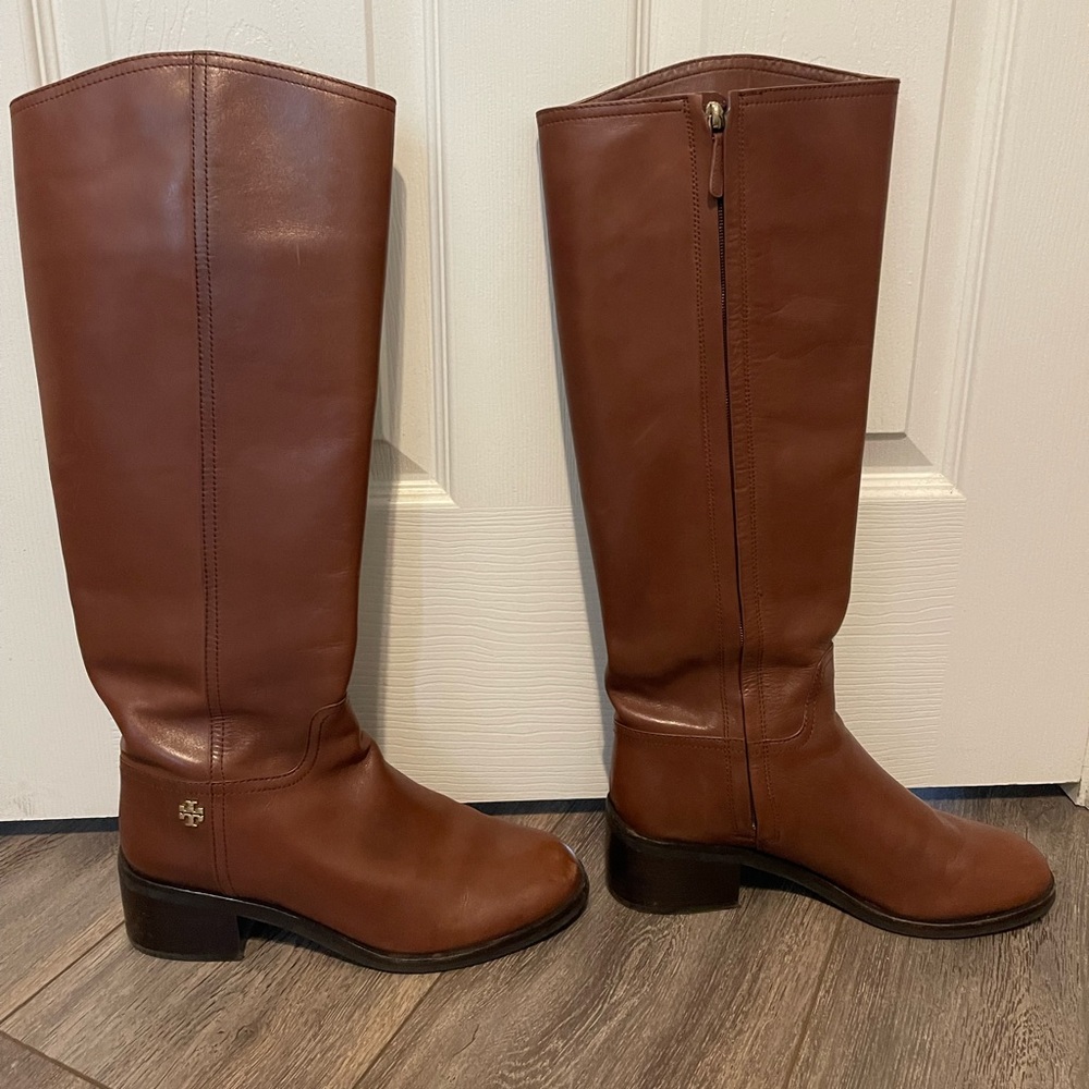 Tory Burch tall leather riding boots